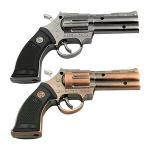 Mechero encendedor rellenable con forma de pistola revolver, variedad de colores / s.m 06:1357 / lu9263