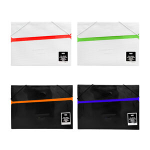Carpeta 37x26cm con resorte, espacios multifuncionales, variedad de colores