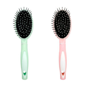 1pza Peine / cepillo para el cabello con cuerpo de plástico, hoyuelo para colgar y mango ergonómico, variedad de colores paste / a564