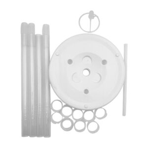 Base redonda con 4 tubos ajustables y porta globo para decoración / af0417