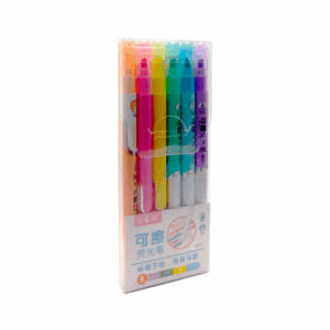 Paquete con 6 plumones de colores dobles con tinta borrable / h803