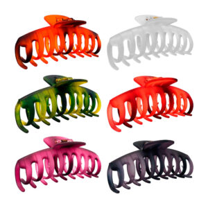 1pza pinza grade de plástico para el cabello con diseño bicolor o lisas, variedad de colores / ay-1220