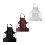 Mandil plastificado para adulto, diseño estampado y nubes cosidas en los laterales, varios bolsillos, variedad de colores / mandil unitalla / ay-149 / mandil diseño