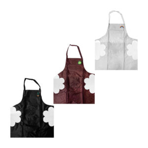 Mandil plastificado para adulto, diseño estampado y nubes cosidas en los laterales, varios bolsillos, variedad de colores / mandil unitalla / ay-149 / mandil diseño