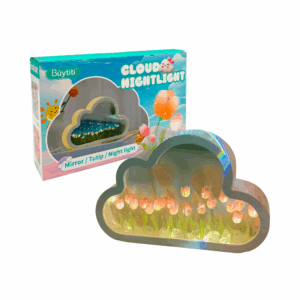 Lámpara led decorativa buytiti con espejo en forma de nube y reflejo de tulipanes, variedad de colores / cloud nightlight /azmq029