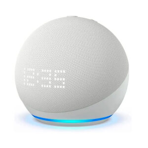 Bocina inteligente amazon echo dot 5ta generación con reloj y control de voz, sonido omnidireccional, color blanco / amazon / alexa / b09b8vn8yq