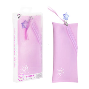 Lapicera con destellos estampado zodiacal, cierre lateral, variedad de colores