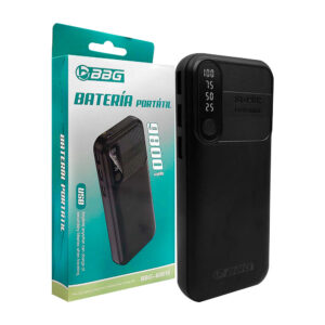 1pza Power bank / batería portátil con 3 entradas usb, indicador de batería y miniluz led, variedad de usos / 9800mah / bbg