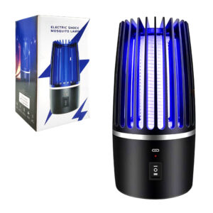 Lámpara eléctrica mata mosquitos recargable, portátil, con luz uv y cálida, cuerpo de plástico, diseño ranurado y asa plegable, 5w / bg-001 / warm night light