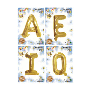 1pza Globo efecto metálico rui xi de 32 pulgadas con forma de letra, variedad de colores / bq205 / bq206 / bq301 / bq302