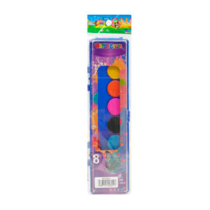 1pza Estuche transparente con 8 acuarelas pequeñas y pincel de plástico, variedad de colores / water color pen set / j758