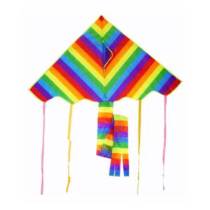 1pza Cometa papalote grande, con estampado estilo arcoíris, variedad de usos / 135x70cms / c1754