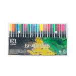 Estuche mediano con 24 marcadores estilo brocha, colores varios / brush pens