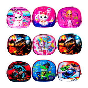 Bolsa lonchera termica infantil con relieve, luces led y estampado animado, variedad de modelos / cb-778