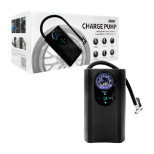 Bomba - compresor de aire eléctrico, portátil para neumáticos con indicador de presión y cable de carga para encendedor / cbq-002 / charge pump / mdhl