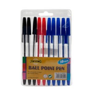 Paquete con 10 plumas sencillas, colores negro, rojo, azul / cf-583010 / yzb102-11