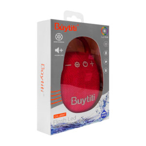 Bocina ovalada bluetooth buytiti con gancho, puerto usb-tf, a prueba de agua ipx4 y luces rgb, variedad de colores / flash led / ch-j2047