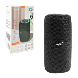 Bocina buytiti cilíndrica, portátil, recargable con conexión bluetooth, entrada usb, tf, auxiliar con luz rgb, variedad de colores / ch-j2048 / bocina buytiti