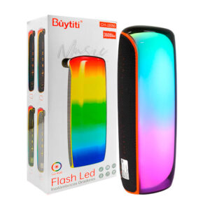 Bocina cilíndrica bluetooth buytiti con radio fm, puerto usb-tf y luces rgb, variedad de colores / flash led / ch-j2050
