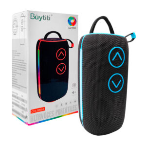Bocina / altavoz cilíndrico bluetooth buytiti con radio fm, puerto usb-tf y luces rgb, variedad de colores / ch-j2052