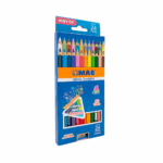 Caja de 24 lápices de colores triangulares mae con punta gruesa de 4mm + sacapuntas / cmt-24l