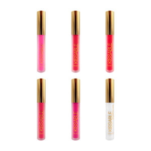 1pza brillo labial lip gloss en tono mate de larga duración con aplicador, 2ml, variedad de tonos / cs2505 / kissable lip gloss 24h matte / pink 21