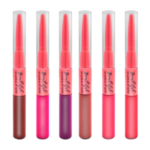1pza delineador para labios 2 en 1 con brillo labial + aplicador, 0.3g + 5ml, variedad de tonos / cs2864 / beautiful lip liner & lip gloss / pink 21