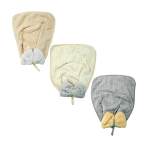 Toalla de manos, microfibra con decoración de moño, variedad de colores / toalla de baño / toalla de cocina / csj-2233 / toalla moño / csj-2232