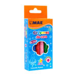 Caja con 12 crayones redondos de cera mae de colores brillante / cym-12