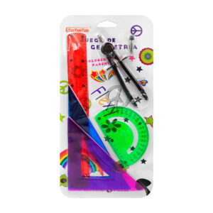 Juego de geometría 5 piezas + puntas de repuesto, color surtido / cz52-2