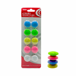 Blíster con 10 mini imanes con forma de botón, variedad de colore / dl0653