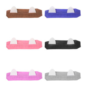 1pza Diadema / sujetadora para el cabello ajustable, elástica, afelpada, con diseño de orejitas, variedad de colores / e063
