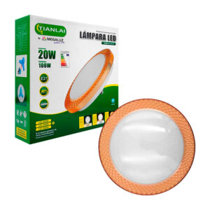 Foco led redondo 20w, marco decorativo, e27, 1300lm, luz 100w / le27m04w20