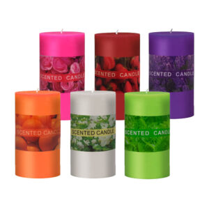 1pz vela aromática de cera 7.4cm, variedad de aromas / f4251 / scented candle