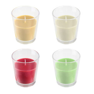 1pz vela aromática en vaso de vidrio, 6.2cm, variedad de aromas / f4258