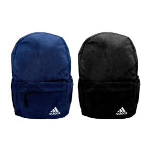Mochila mediana lisa con 4 compartimentos, diseño inferior de 3 rayas / fd1193