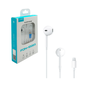 1pza Audífonos / auriculares alámbricos de tipo earphones, con lightning y botones de volumen, variedad de funciones / kbod / earphone / fon-10023