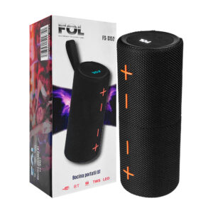 Bocina desmontable cilíndrica pequeña portátil con conexión bluetooth, doble entrada usb, tf, sonido 360, luz led / bocina fol 2 en 1 cilindricas / fs-s152 / bocina portatil bt