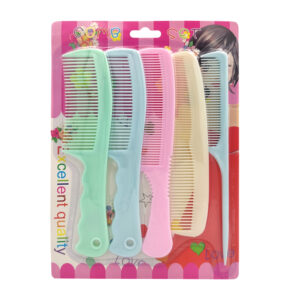 Paquete con 5 peines de plástico diferentes tamaños, variedad de colores / g1398