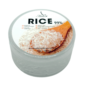 Gel hidratante con extracto de arroz blanco para cuidar la piel, usos varios