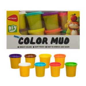 Paquete con 8 masas plastilina moldeable witkon de diversos colores / color mud / gpm-10861