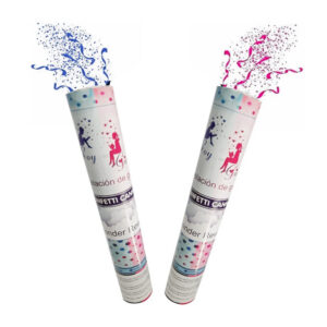 Cañon bazuca mediano lanza confeti para revelación de género, 28cm / confetti cannon / gpm-8719