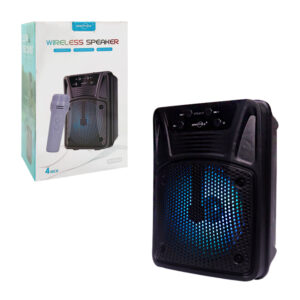 Bocina great nice pequeña compacta sonido envolvente, 4 pulgadas, entrada usb, tf, recargable, conexión bluetooth, radio fm + micrófono pequeño / gts-2117