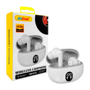 Audífonos inalámbricos bluetooth andowl + estuche de carga con pantalla digital / wireless earphone / h-23