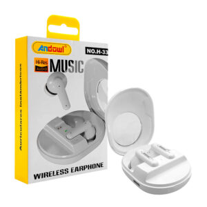 Audífonos inalámbricos bluetooth andowl con estuche de carga ovalado / h-33