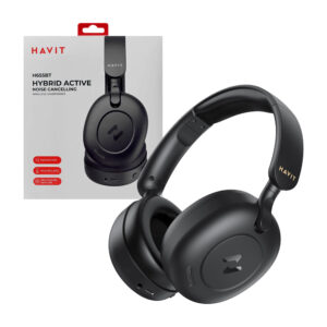 Audífonos diadema inalámbrica ajustable con cable auxiliar y cancelación de ruido / havit / hybrid active / h655bt