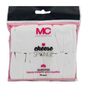 Paquete con 20 esponjas triangulares en forma de quesitos mc cosmetics para aplicar maquillaje / cheese sponge / hb104424