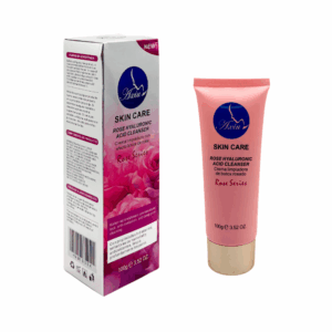Crema para el cuidado de la piel con extracto de ácido hialurónico y rosas/axiu