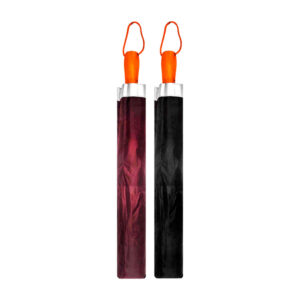 Paraguas - sombrilla grande automático compacto en color liso con protección para rayos del sol, mango ergonómico estilo madera y correa, variedad de colores / hy919