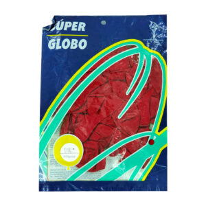 Paquete con 50 globos de látex 12 pulgadas en color rojo /super globo / inn-g2-005